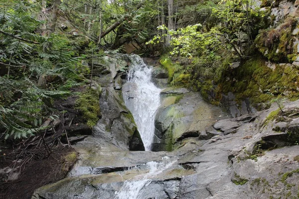 カナダのブリティッシュコロンビア州サイプレス州立公園の滝の長いショット — ストック写真
