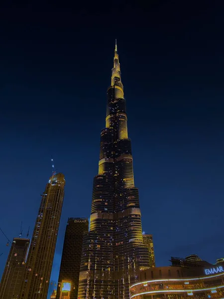 Façade Bâtiment Burj Khalifa Dubaï — Photo