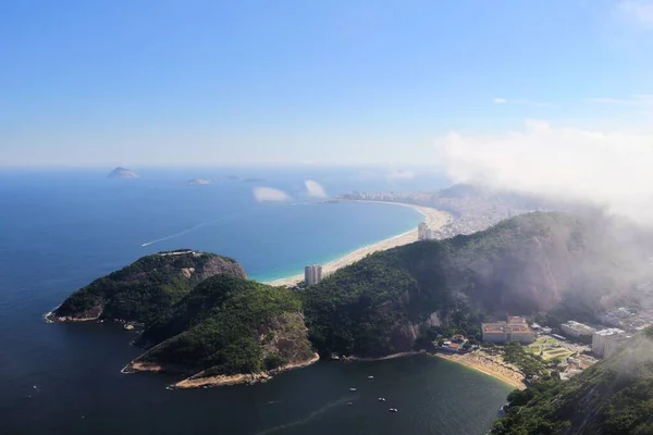 Вид Повітря Місто Ріо Жанейро Оточене Будівлями Водою — стокове фото
