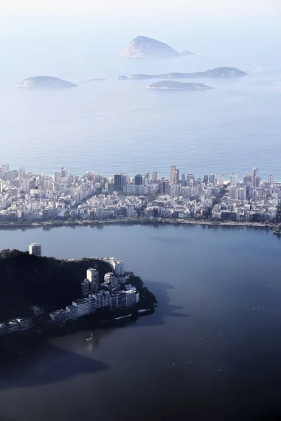 Вид Повітря Місто Ріо Жанейро Оточене Будівлями Водою — стокове фото