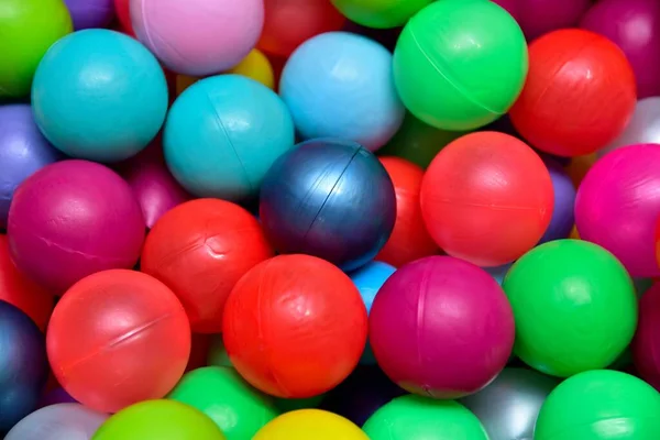 Closeup Stack Colorful Plastic Balls Great Backgrounds — Stock Photo, Image