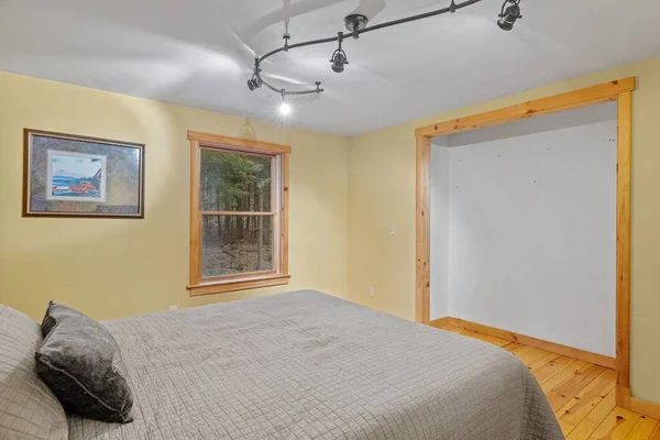 Ein Modern Gestaltetes Schlafzimmer Einem Eleganten Haus — Stockfoto