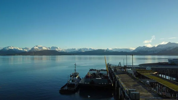 Homér Kikötő Alaszkában Egy Gyönyörű Napos Napon — Stock Fotó
