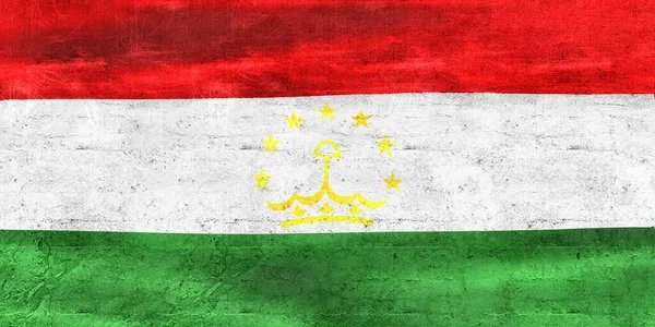 Ilustracja Flagi Tadżykistanu Realistyczna Flaga Falistej Tkaniny — Zdjęcie stockowe