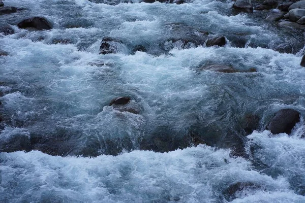 Picturesque View Heavy River Stream Rocks — Stock Photo, Image
