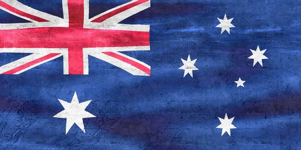 Австралійський Прапор Реалістичний Махаючий Тканинний Прапор — стокове фото