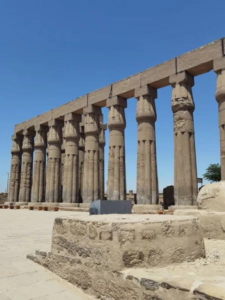 Una Hermosa Vista Las Ruinas Corte Del Sol Amenhotep Iii — Foto de Stock
