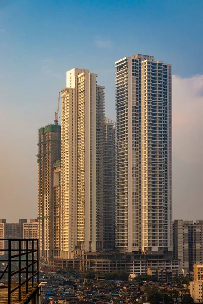 Mumbai Hindistan Daki Modern Şehir Binalarının Dikey Hava Görüntüsü — Stok fotoğraf