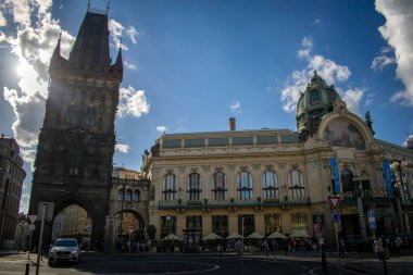 Prag, Çek şehir merkezinin güneşli bir günde muhteşem bir manzarası.