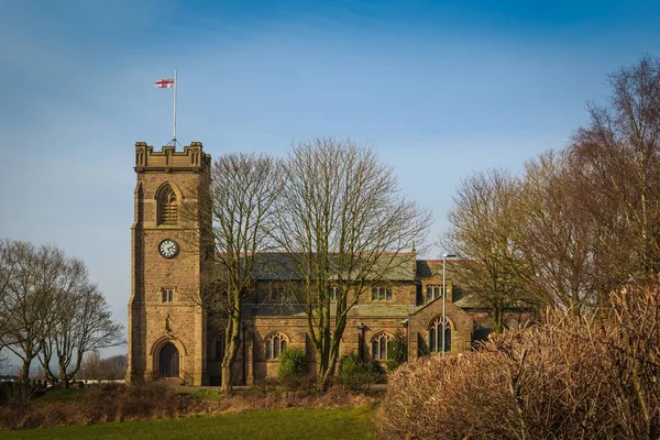 Gyönyörű Kilátás Nyílik Szent János Thornham Templom Middleton Anglia — Stock Fotó