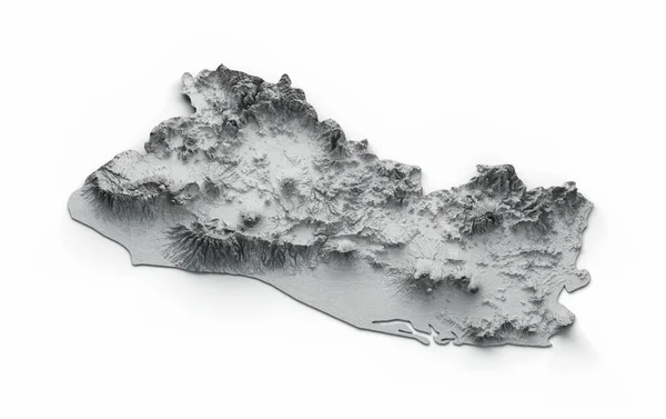 Иллюстрация Топографической Карты Сальвадора Белом Фоне — стоковое фото