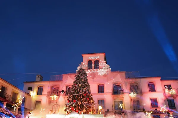 Christmas Castle Lighting Ceremony Aranya — Stock Photo, Image