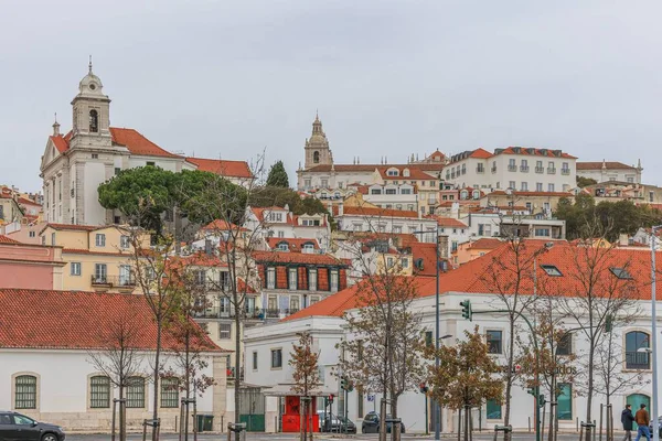 Landskap Över Det Historiska Området Alfama Staden Lissabon Portugal — Stockfoto