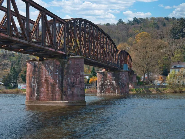 Iron Drawbridge Spans River — Stock Photo, Image