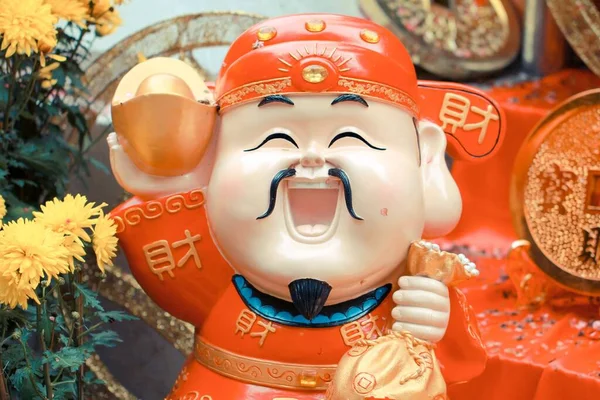 Крупный План Традиционного Китайского Декоративного Человека Символами Фестивале — стоковое фото
