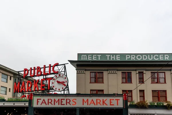 Exterior Public Farmer Markets Seattle Usa — Stock Photo, Image