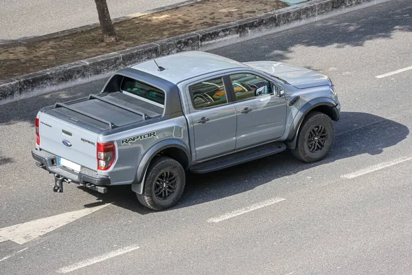 Ford Ranger Raptor 4X4 Pick Truck Ulicach Lizbony — Zdjęcie stockowe