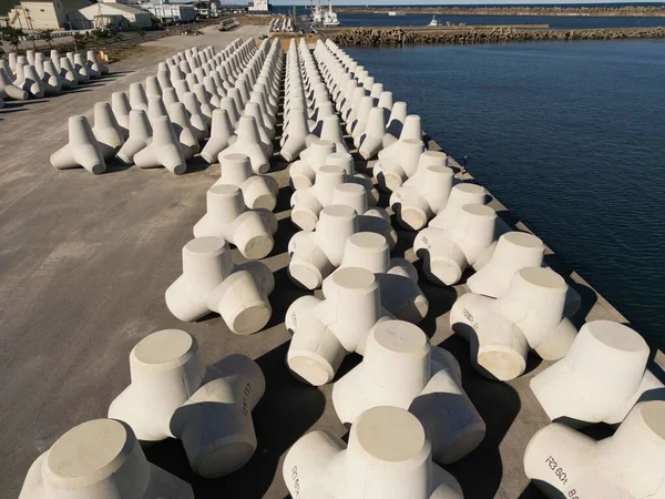Grupo Tetrápodos Orilla Del Mar Japón Día Soleado —  Fotos de Stock