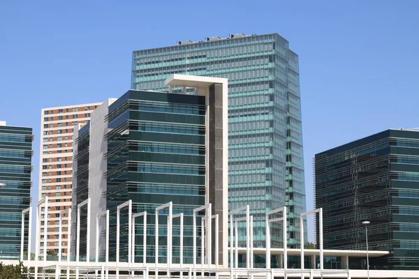 Obraz Vysokých Kancelářských Budov Centru Lisabonu — Stock fotografie