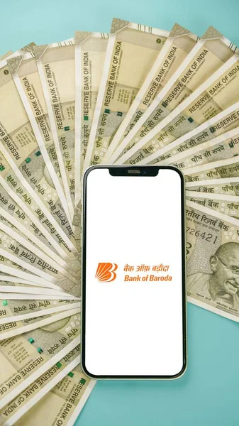 Bank Baroda Bob Mobile Phone Screen Isolated Background — Stock Photo, Image