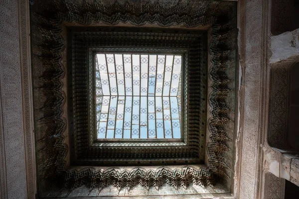 Une Belle Vue Sur Les Détails Architecture Dans Forteresse Kasbah — Photo