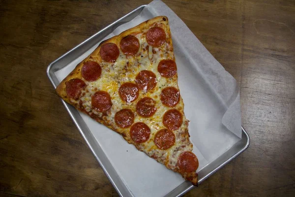 Крупним Планом Шматочок Піци — стокове фото