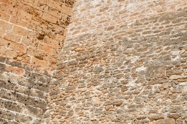 İspanya 'da taş duvar dokusu, Valensiya' nın Provinze 'si, Denia şehri.