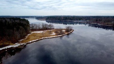 New Hampshire 'daki Salmon Falls Nehri' nin resimleri..