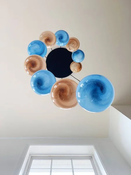 Modern Planet Pendant Lights Egy Friss Vonzó Kreatív Megjelenés Házban — Stock Fotó