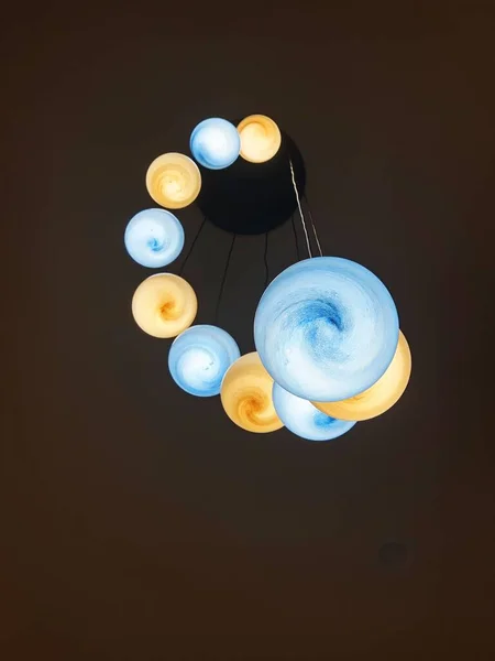 Modern Planet Pendant Lights Egy Friss Vonzó Kreatív Megjelenés Házban — Stock Fotó