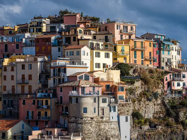 Vista Panorámica Edificios Modernos Cinque Terre Italia —  Fotos de Stock