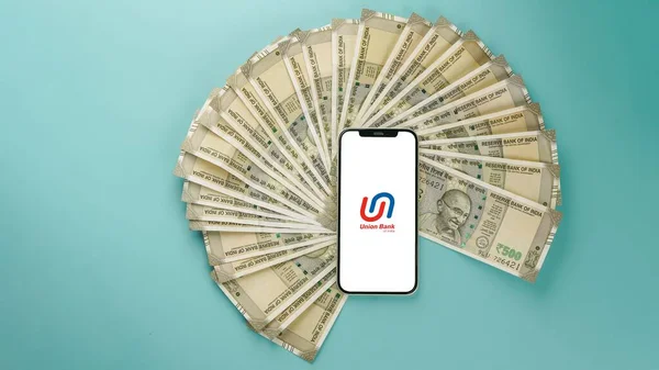 Union Bank India Veya Ubi Cep Telefonu Ekranında Izole Edilmiş — Stok fotoğraf