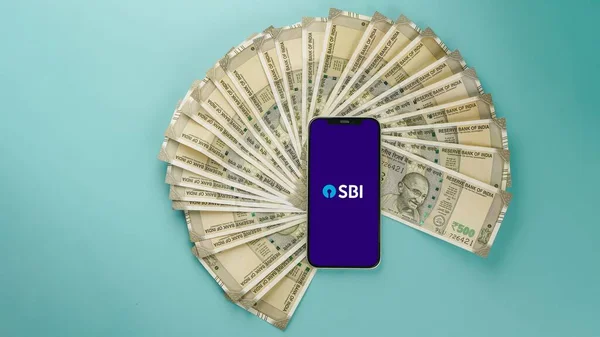 State Bank India Sbi Mobile Phone Screen Isolated Background — Stock Photo, Image
