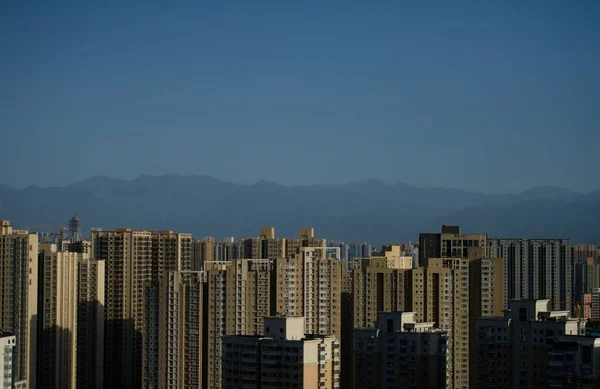 Uma Vista Dos Edifícios Cidade China — Fotografia de Stock