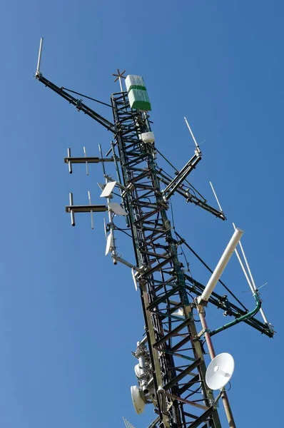 Vista Ángulo Bajo Una Torre Telefonía Móvil Denia España — Foto de Stock