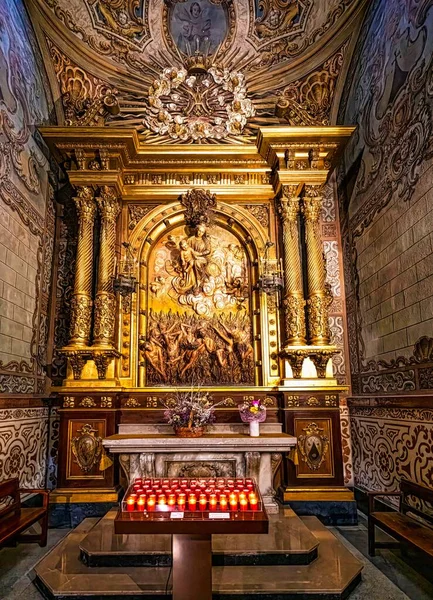Belső Része Templom Barcelonában Spanyolország — Stock Fotó