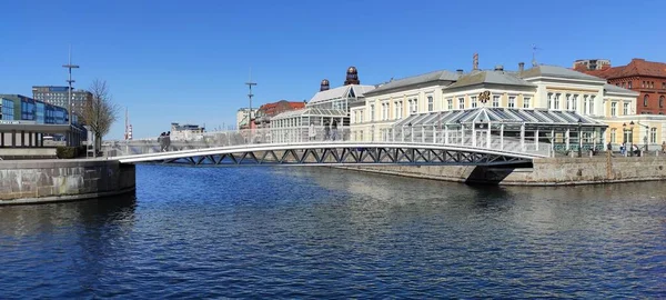 Kanaler Och Broar Sverige Dvs Malmö Och Helsingborg Städer — Stockfoto