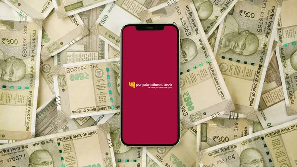 Punjab National Bank Pnb Mobile Phone Screen Isolated Background — Stock Photo, Image