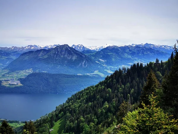 Piękny Widok Alpy Szwajcarskie Góry Pilatus Szwajcarii — Zdjęcie stockowe