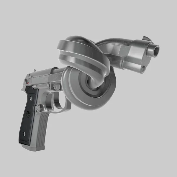抽象的な銃の3Dグレースケールショット — ストック写真