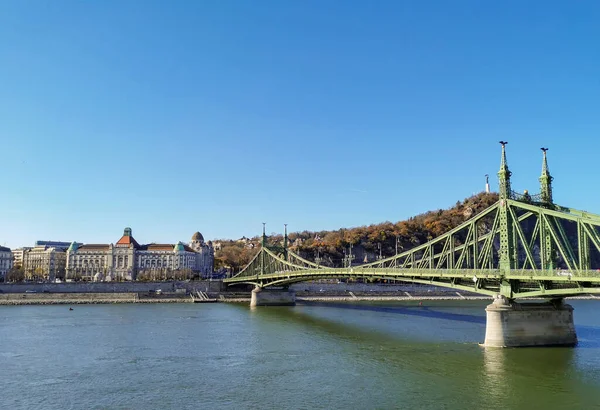 Ponte Liberty Sobre Rio Danúbio Budapeste Hungria — Fotografia de Stock