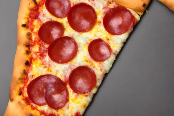 Bild Smaskig Pizza Med Ost Och Andra Ingredienser — Stockfoto