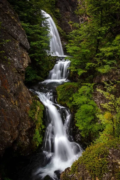 Velo Los Novios Waterfall Ushuaia Tierra Del Fuego Argentina — Stock Photo, Image