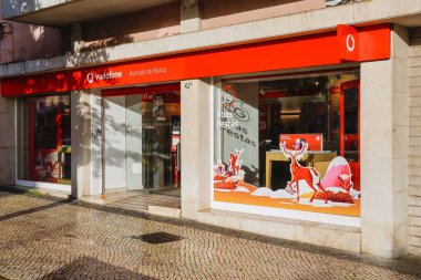 Vodafone şirketi Lizbon 'un telekomünikasyon mağazasına giriş