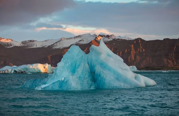 Paysage Fjord King Oscar Lors Magnifique Coucher Soleil Groenland — Photo