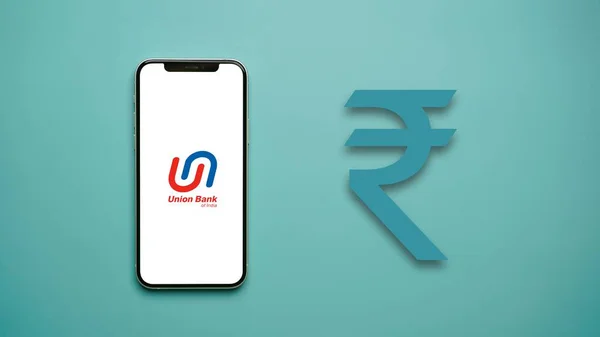 Union Bank India Ubi Mobile Phone Screen Isolated Background — Stock Photo, Image