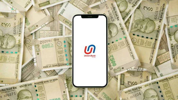 Union Bank India Ubi Mobile Phone Screen — Stock Photo, Image