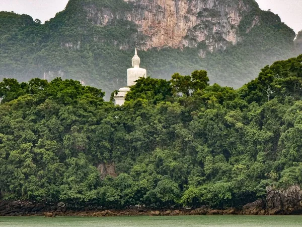 Ein Schöner Blick Auf Die Buddha Statue Einer Bergigen Landschaft — Stockfoto
