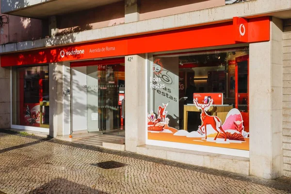 Entrada Almacén Telecomunicaciones Empresa Vodafone Lisboa —  Fotos de Stock