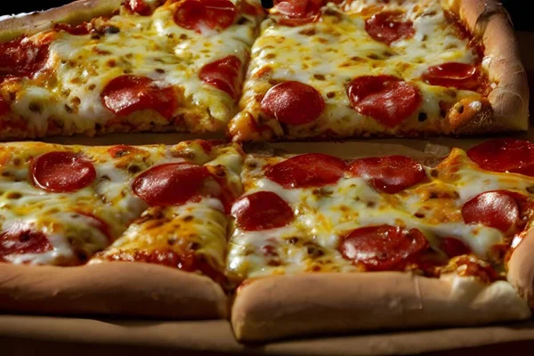 Foto Deliciosa Pizza Con Queso Otros Ingredientes —  Fotos de Stock